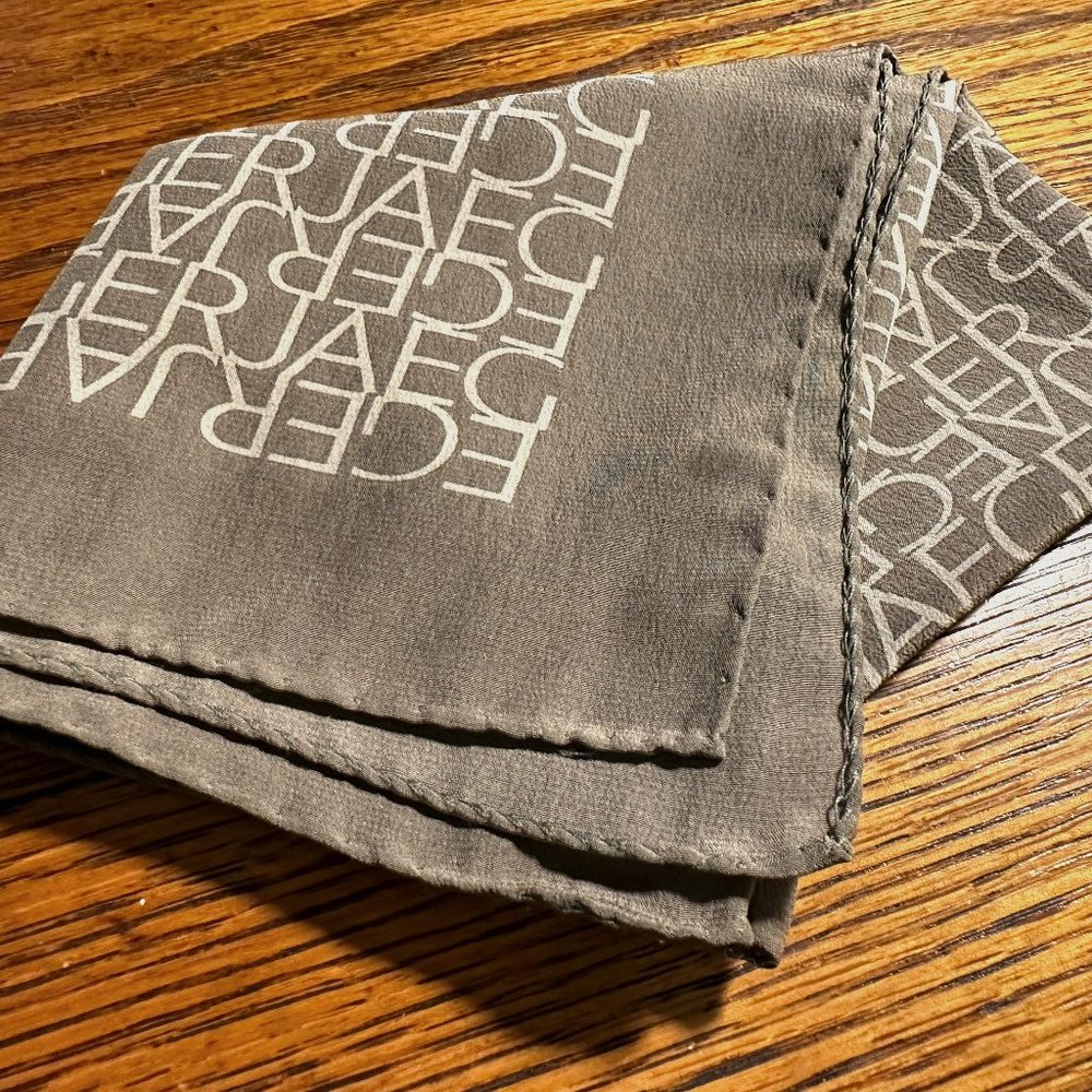 100% Silk Grey Jaeger Scarf